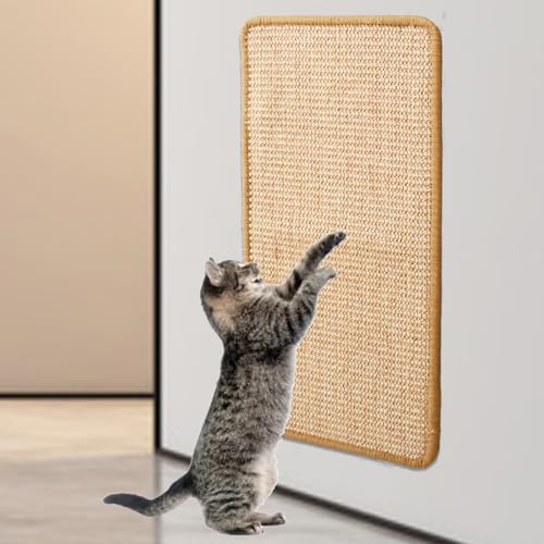 Kratzmatte Katze, 60x 40cm Sisal Teppich Katzen Kratzteppich Katzenkratzmatte Kratzbrett Wand,Katzenkratzbretter Kratzmatte für Schützt Teppiche und Sofas